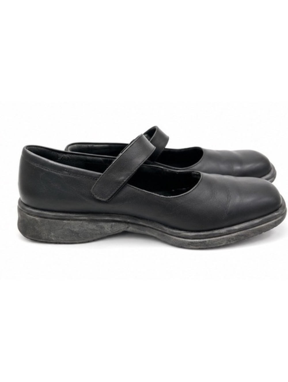Eddie Bauer Women’s Black Leather Mary Jane Comfort Shoes Hook Loop Est 9.5-10